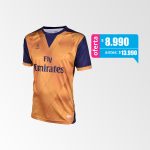 Camiseta de Futbol Modelo Arsenal Oro Azul Marino