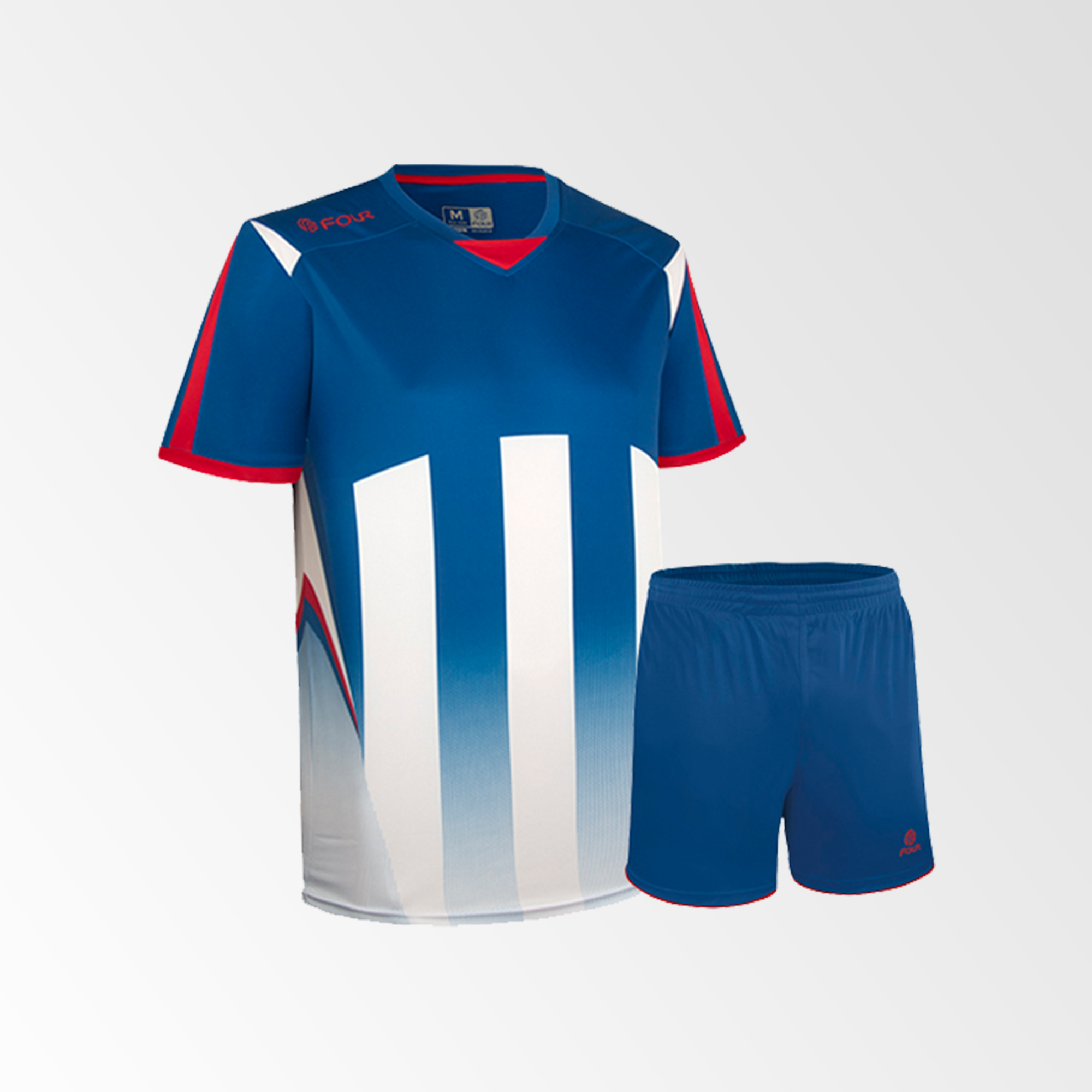 Camiseta de Futbol y Short Modelo Watford Azul-Rey Rojo Blanco