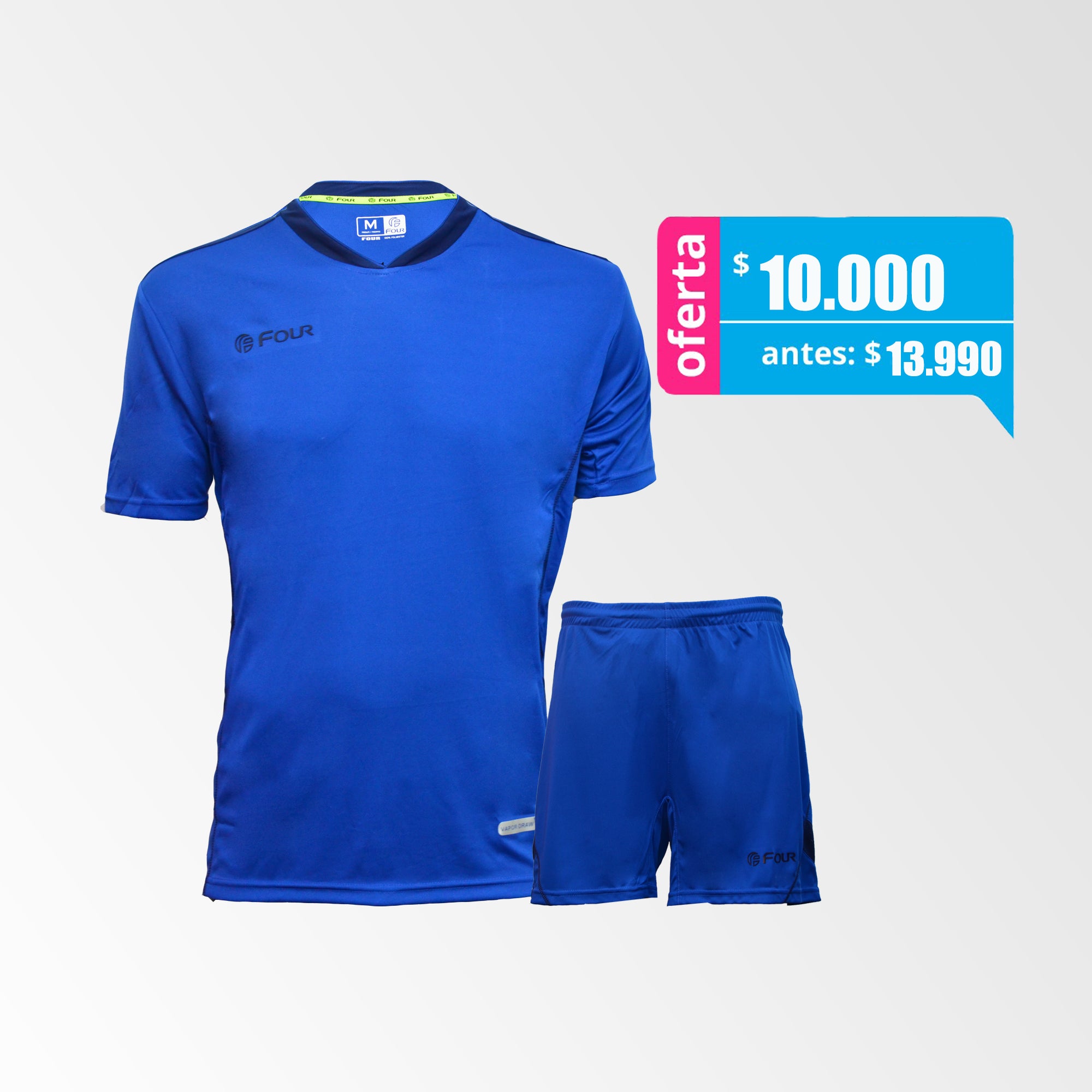Camiseta de Futbol y Short Modelo Birmingham Azul-Rey Azul-Marino