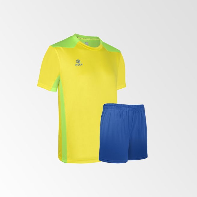 Camiseta de Futbol y Short Modelo Betis Amarillo Verde-Lima