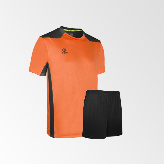 Camiseta de Futbol y Short Modelo Betis Naranjo Negro