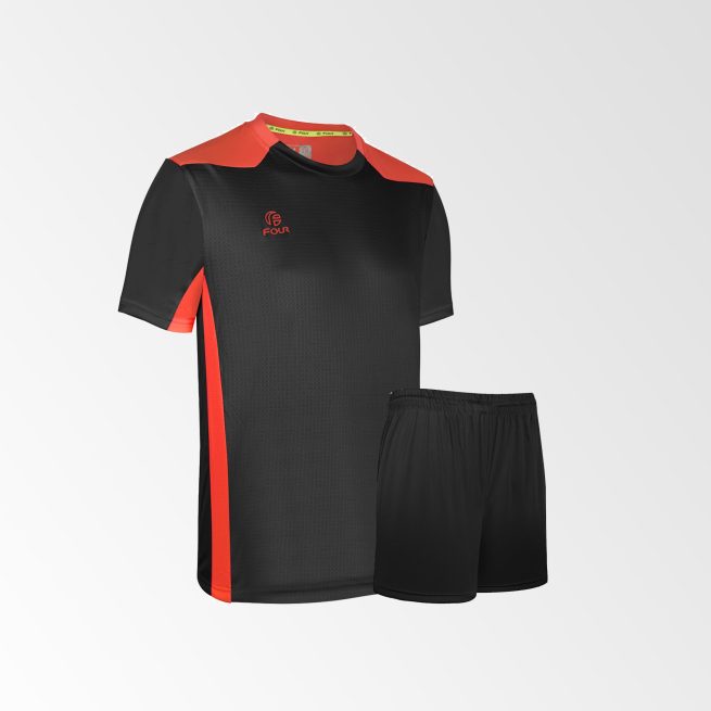 Camiseta de Futbol y Short Modelo Betis Negro Rojo